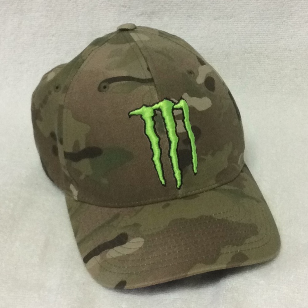 Alpinestars Monster Camouflage Hat with Green Logo